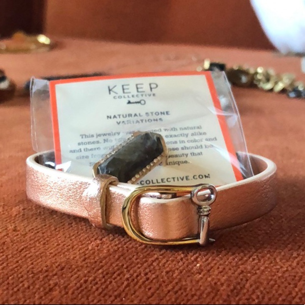 Wrap Bracelet and Stone Charm